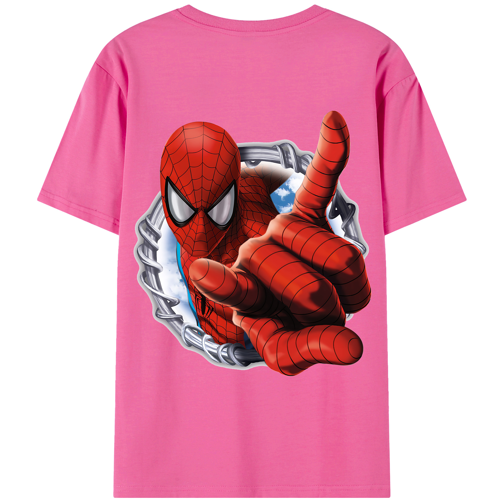 （画像用） Spider Man スパイダーマン レディース半袖Tシャツ(バックプリント)